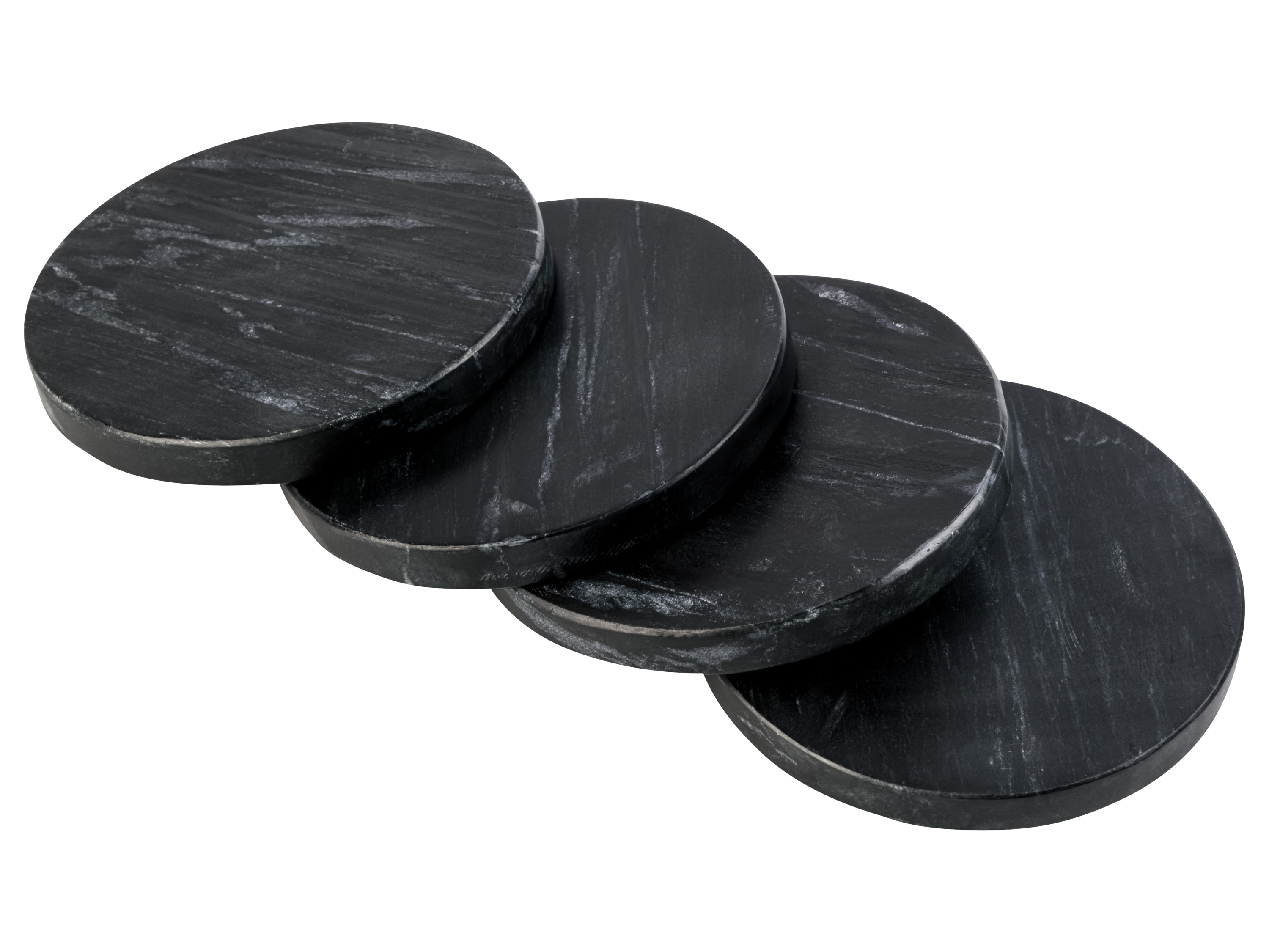 LIVARNO home Plat de service ou dessous de plat (Sous-verres lot de 4/noir)