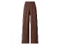 Pantalon large marron avec taille élastique