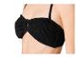 Haut de maillot de bain noir bandeau texturé.