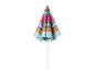 Parasol de plage fermé à rayures colorées