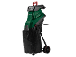 Broyeur de jardin Parkside avec sac de collecte et roues.