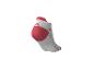Chaussette de sport blanche et rouge avec un logo sur la cheville.