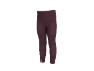 Legging enfant bordeaux avec taille élastique et fausses poches.