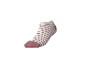 Chaussette courte rayée blanche et rosée