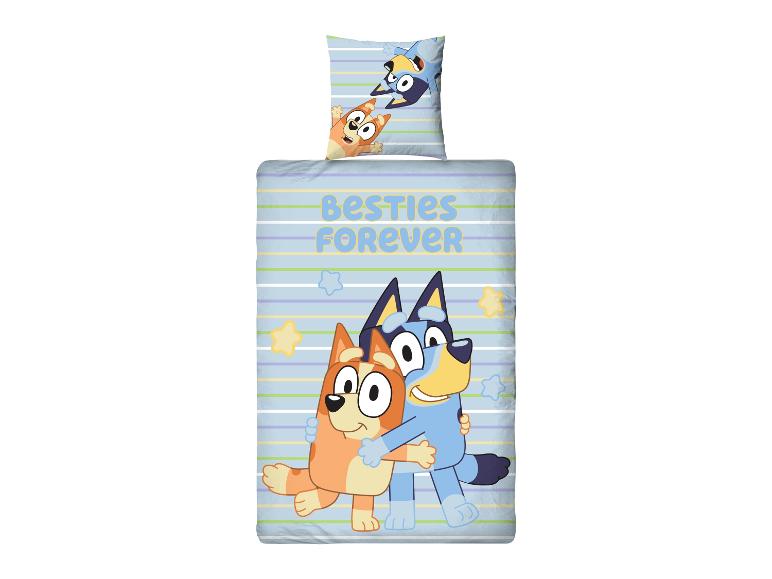 Parure de lit avec personnages de dessin animé et l'inscription «BESTIES FOREVER»