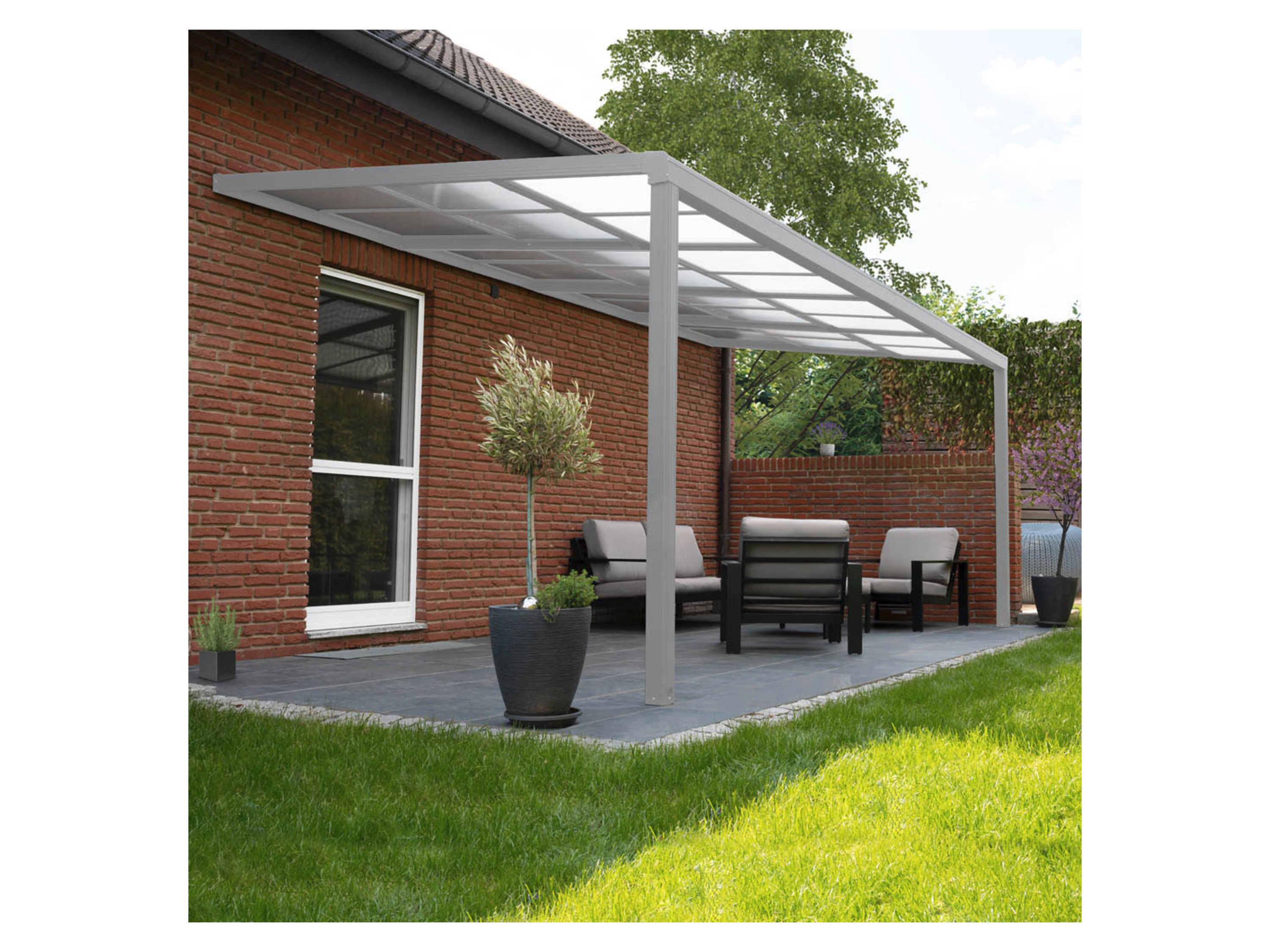Home Deluxe Abri de terrasse SOLIS DELUXE blanc 290 x 295 x 233 / 272 cm - vue 2