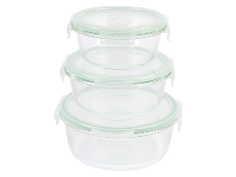 Aller en mode plein écran : ERNESTO® Set de 3 boîtes de conservation en verre - Image 1