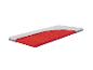 Matelas avec noyau rouge ondulé et housse blanche matelassée