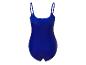 Maillot de bain une-pièce bleu foncé.