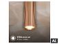 Suspension LED BRILONER avec texture nervurée de couleur cuivre. [image générée par l'IA]