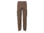 Pantalon cargo marron avec cordon de serrage en bas.