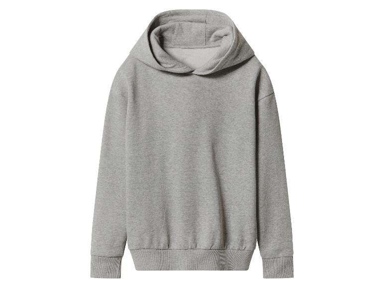 Sweat à capuche gris uni sur fond blanc