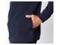 Un sweat-shirt à fermeture éclair en polaire bleu foncé.