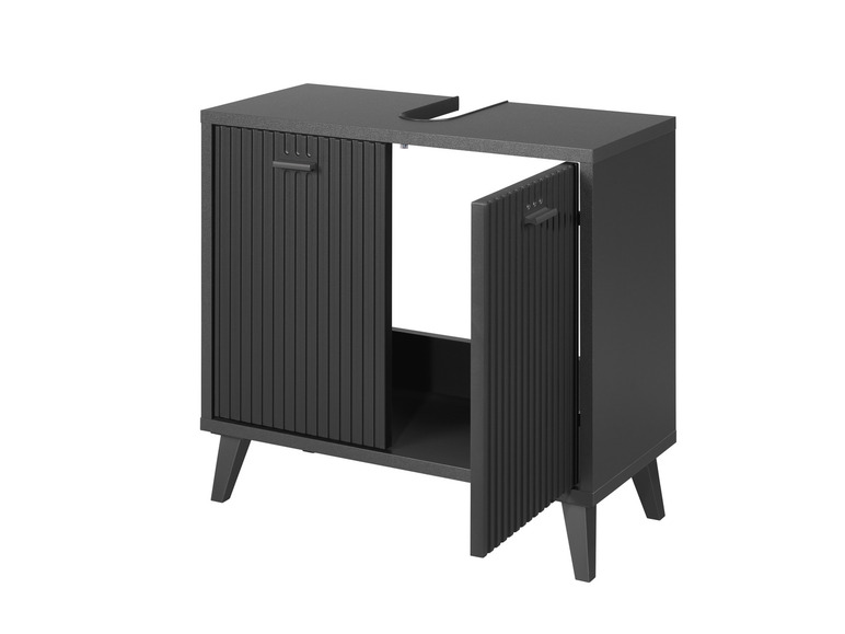 Aller en mode plein écran : Meuble sous-vasque, 60,4 x 55 x 28 cm, anthracite - Image 7