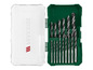 Un jeu de forets Parkside dans un coffret en plastique.