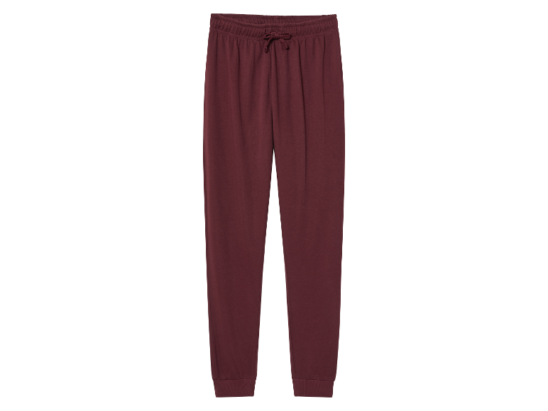Pantalon de jogging bordeaux avec cordon de serrage.
