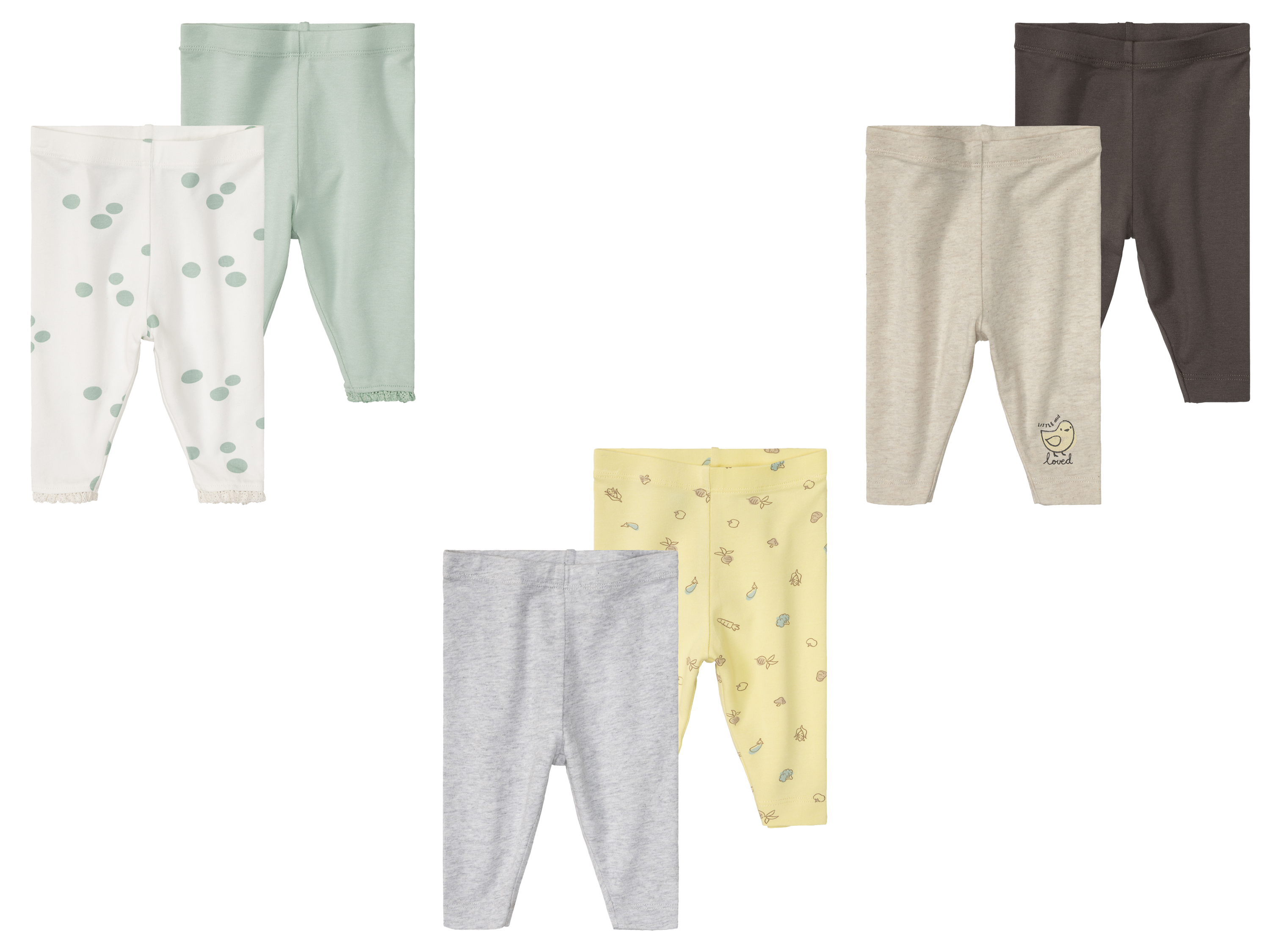 lupilu® Lot de 2 leggings bébé