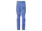 Legging enfant bleu avec imprimé personnages de contes de fées et fleurs