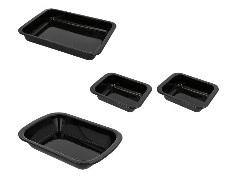 Ensemble de plats de cuisson rectangulaires noirs de différentes tailles
