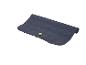 Matelas de camping autogonflant bleu marine, compact et pratique.
