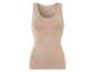 Un débardeur beige sans couture pour femme.