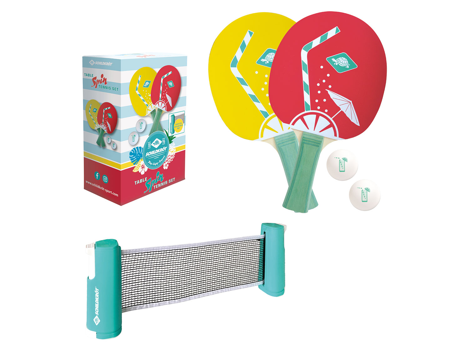 Schildkröt Set de tennis de table Spin Tropical