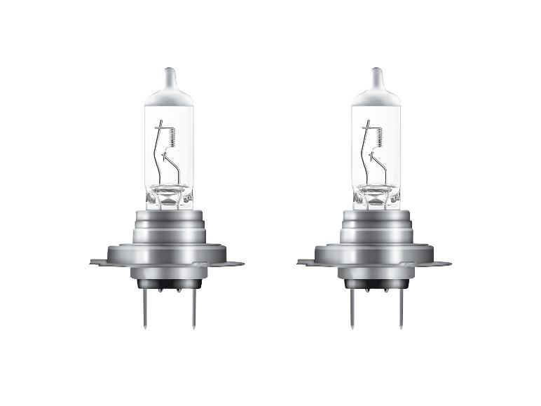 Deux ampoules halogènes automobiles H7 avec verre transparent et base métallique.