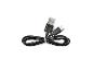 Un câble USB noir avec un connecteur USB de type A et un connecteur USB de type C.