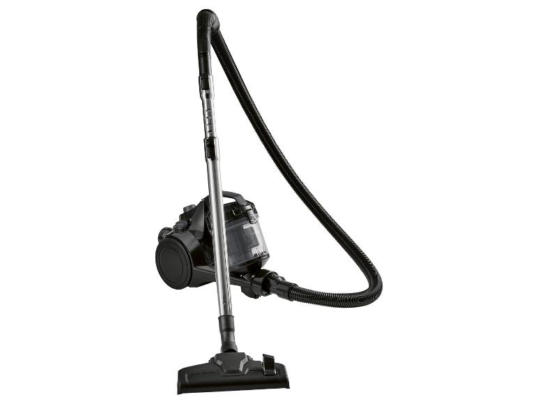 Aspirateur traîneau noir avec poignée télescopique et tuyau