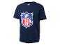 T-shirt bleu foncé avec un logo NFL vieilli.