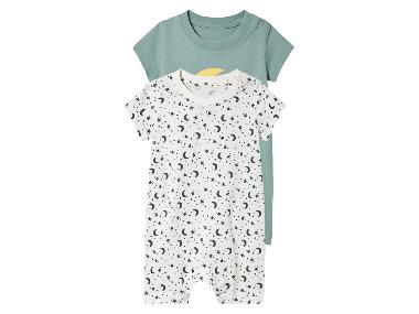 LUPILU® Lot de 2 pyjamas bébé (vert, 0-2 mois)