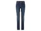 Un jean skinny bleu foncé.