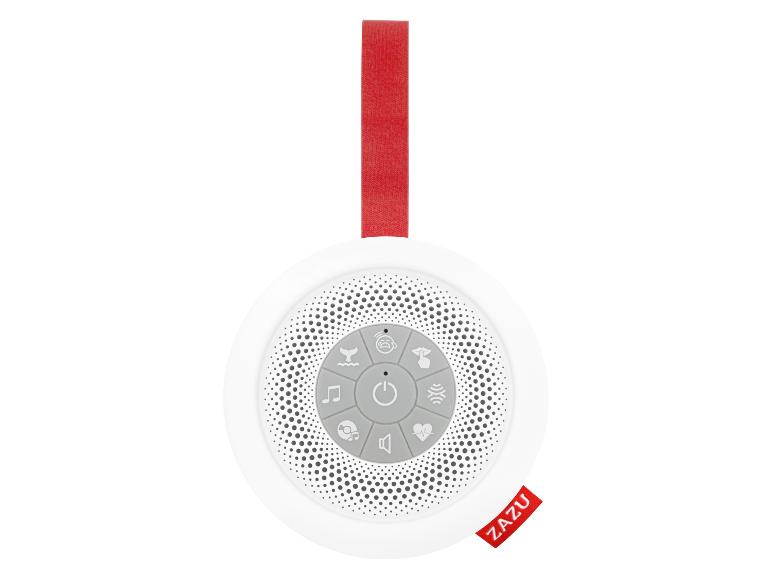 Machine à bruit blanc ZAZU avec sangle rouge et boutons de commande