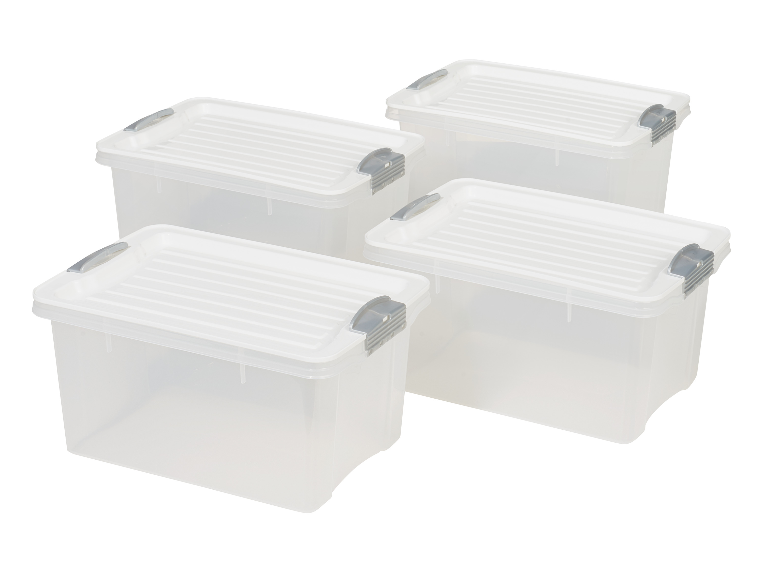 LIVARNO home Set de boîtes de rangement  (lot de 4 boîtes A5)