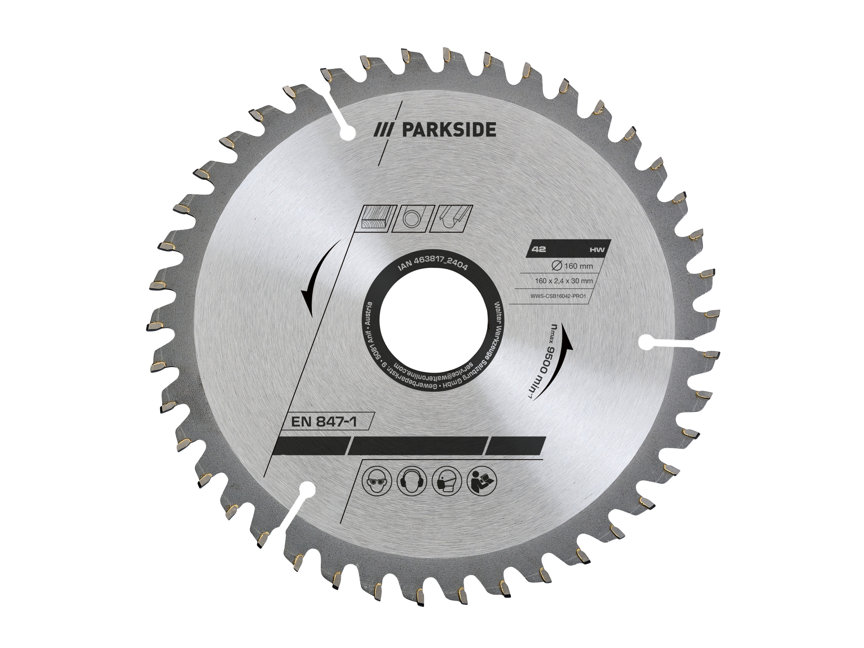 PARKSIDE® Lames de scie circulaire 160 mm (160 mm multi 42 dents)
