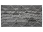Tapis rectangulaire gris avec motif de losanges