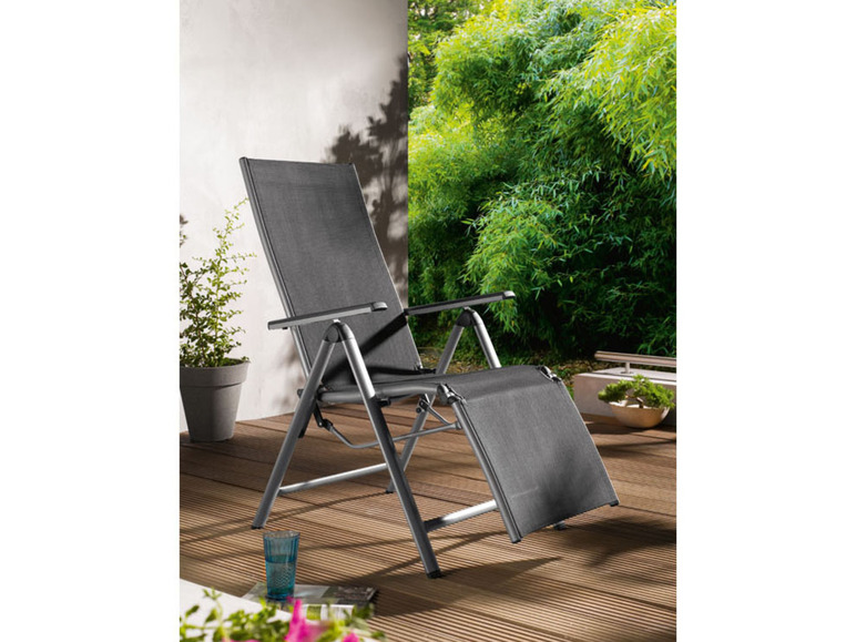 Aller en mode plein écran : LIVARNO home Fauteuil Houston en aluminium, argent/gris - Image 2