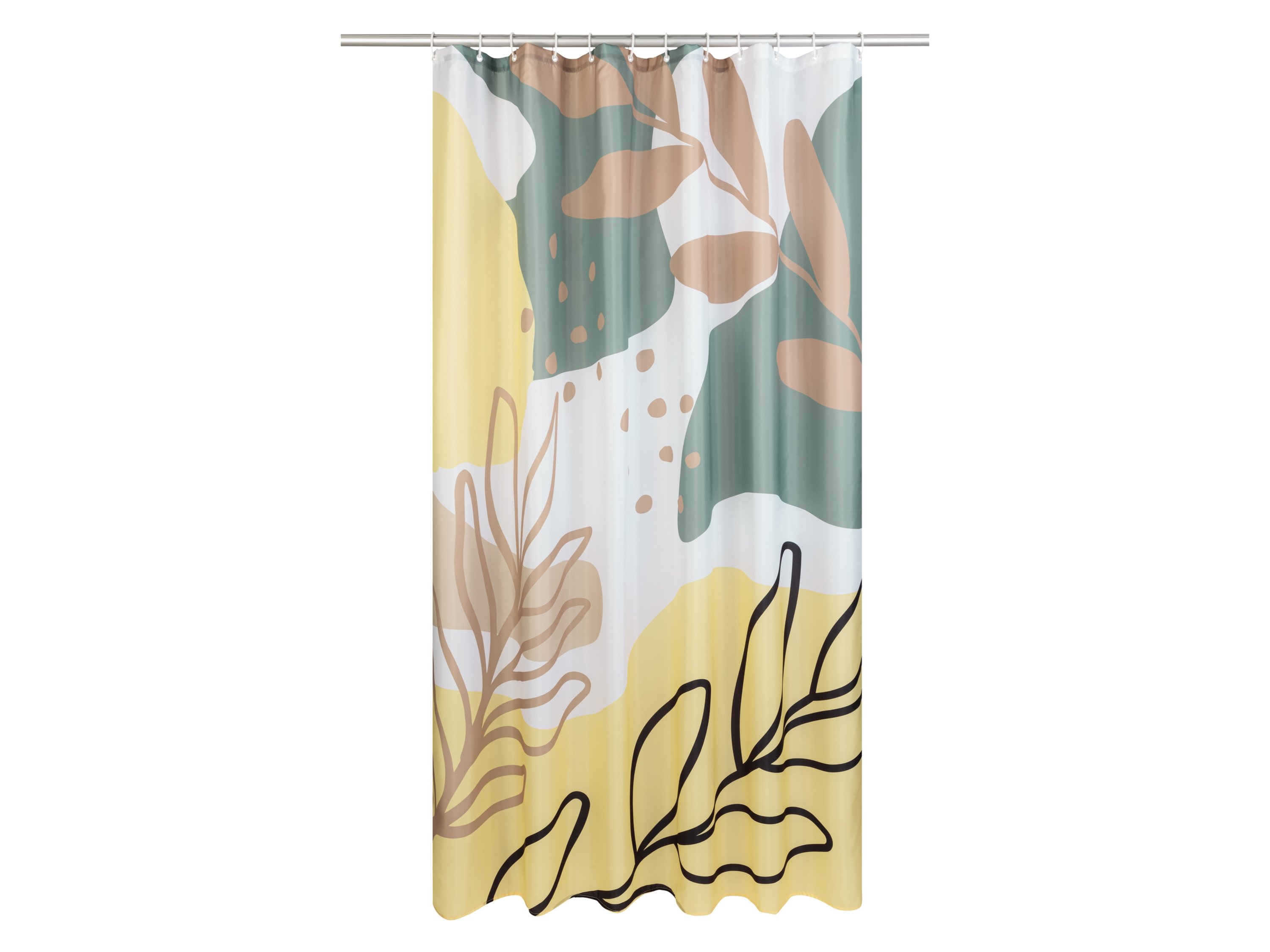 LIVARNO home Rideau de douche, 180 x 200 cm (impression photo/plantes)
