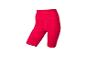Short de sport rouge taille haute pour femme.
