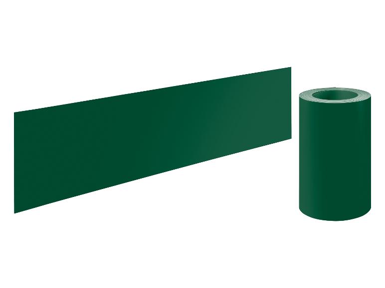 Bande de bordure de jardin verte en rouleau et déroulée