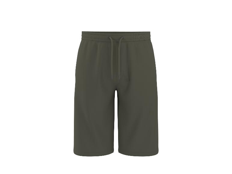 Short de sport homme vert foncé avec cordon de serrage à la taille