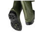 Bottes en caoutchouc vertes avec une semelle épaisse.