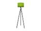 Lampe sur pied, abat-jour vert, style moderne.