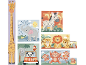 Puzzles en blocs de bois représentant divers animaux de safari et de jungle : girafe, éléphant, zèbre, lion et singes.
