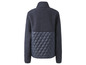 Une veste en polaire bleu marine avec un dos matelassé.