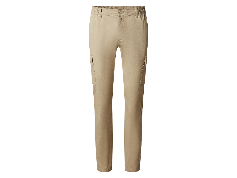 Pantalon cargo beige pour homme.