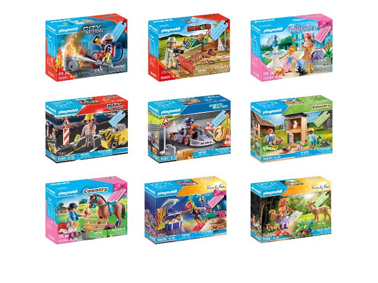 Ensembles Playmobil : City Action, Dinos, Princess, Country, Sports & Action, Family Fun.
