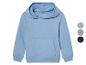 Un sweat à capuche bleu clair avec une poche.