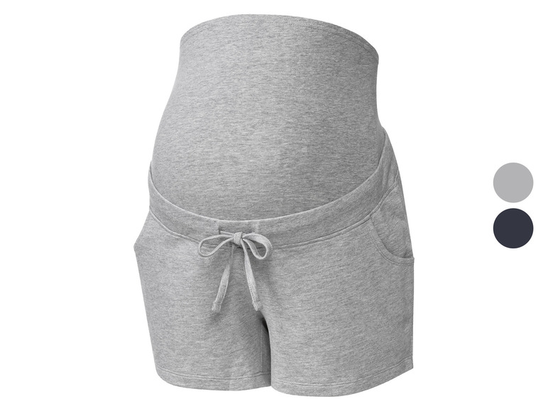Shorts de grossesse gris avec cordon