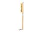 Brosse de nettoyage pour barbecue avec long manche en bois et poils métalliques